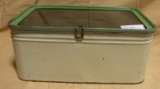 VTG. BREAD BOX WITH GLASS TOP