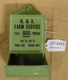 H/A FARM SERVICE TIN MATCH HOLDER - NORFOLK, NE PHONE 606