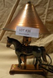 COPPER STYLE HORSE DESK LAMP