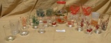 ASSORTED DRINKING GLASSES AND TUMBLERS