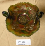 CARNIVAL GLASS NAPPY STYLE DISH - SMALL CHIP, CRACK