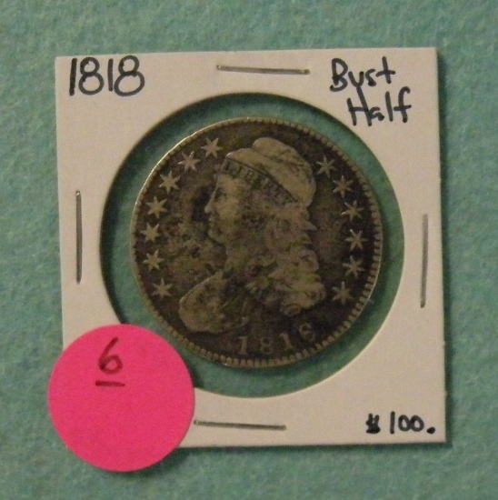 1818 BUST HALF DOLLAR