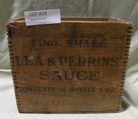LEA/PERRINS SAUCE WOODEN SHIPPING CRATE