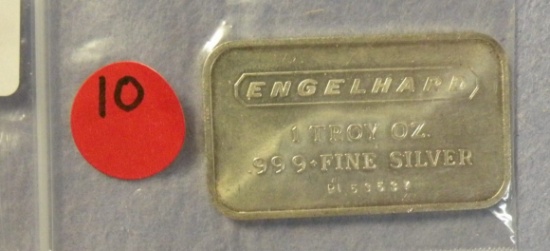 ENGELHARD ONE TROY OUNCE SILVER BAR