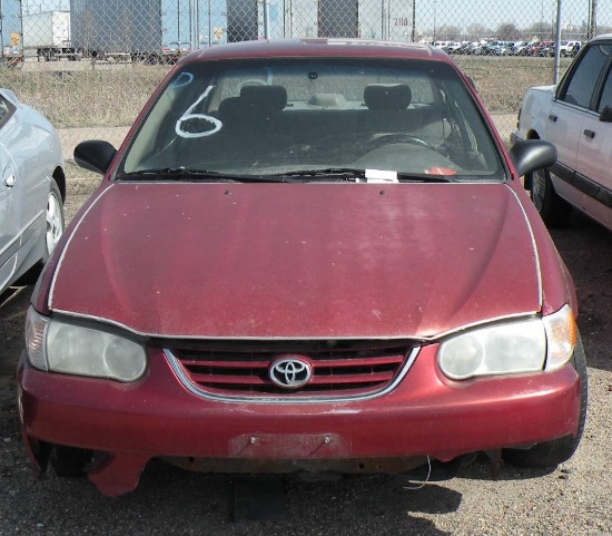 2002 TOYOTA COROLLA - RED 4 DOOR