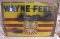 DOUBLE-SIDED WAYNE FEEDS METAL ADVERTISING SIGN - WILL NOT SHIP