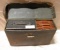 ANTIQUE SEROCO CAMERA W/TRIPOD, LEATHER CASE, NEGATIVE SLIDES