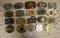 20 ASSORTED ADVERTISING BELT BUCKLES - MOSTLY FARM EQUIPMENT