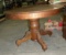 TIGER OAK STYLE PEDESTAL DINING TABLE - WILL NOT SHIP