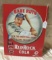 BABE RUTH RED ROCK COLA TIN SIGN