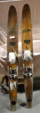 PAIR VINTAGE WOOD THOMPSON WATER SKIS - WILL NOT SHIP