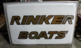 FRAMED DOUBLE SIDED LIGHTED RINKER BOATS SIGN - WILL NOT SHIP