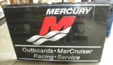 2 MERCURY OUTBOARD MOTOR PLASTIC SIGN PANELS - 2 TIMES MONEY