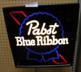 LIGHTED PLASTIC PABST BLUE RIBBON SIGN - WILL NOT SHIP