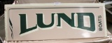 CARDBOARD LUND BOATS ADVERTISING SIGN - WILL NOT SHIP