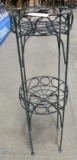 WROUGHT IRON 2-TIER PLANT STAND - WILL NOT SHIP