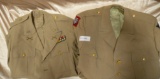 2 U.S. MILITARY JACKETS W/PINS, PATCHES