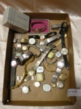 FLAT BOX ASSORTED WATCHES, WATCH PARTS