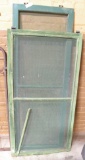2 PRIMITIVE WINDOW SCREENS - 2 TIMES MONEY - WILL NOT SHIP
