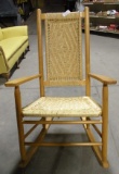 WOOD/WICKER ROCKING CHAIR - WILL NOT SHIP