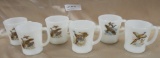 6 WILDLIFE THEMED FIRE KING COFFEE CUPS