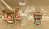 7 ASSORTED SODA DRINKING GLASSES