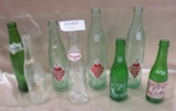 8 ASSORTED GLASS SODA BOTTLES