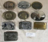 10 ASSORTED BELT BUCKLES - MOSTLY U.S STATE THEMED