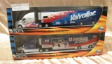 2 HOT WHEELS RACING TEAM TRANSPORTERS W/BOXES - 2 TIMES MONEY