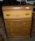 VINTAGE WATERFALL STYLE CHEST OF DRAWERS - WILL NOT SHIP