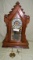 ANTIQUE WIND UP CHIME MANTEL CLOCK W/KEY
