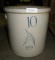 UNION STONEWARE CO. 10 GALLON CROCK - WILL NOT SHIP
