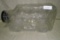 LARGE GLASS CAR SHAPED CANISTER