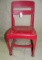 VINTAGE WOOD/METAL CHILDS CHAIR - WILL NOT SHIP