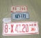 3 ASSORTED TIN LICENSE PLATES