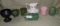 7 PIECES MCCOY, BRUSH POTTERY PIECES