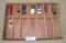 WOODEN DISPLAY SHELF W/8 REDLINE HOT WHEELS
