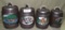 SET OF 4 DECORATED CERAMIC CANISTER SET