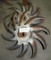 PAIR PRIMITIVE CAST IRON COULTER WHEELS