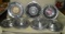 6 ASSORTED VINTAGE HUBCAPS