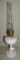 PINK LINCOLN DRAPE ALADDIN OIL LAMP - CHIMNEY DAMAGE