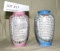 2 ENESCO CERAMIC SAYING VASES - TEN COMMANDMENTS, LORDS PRAYER