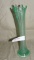 GREEN VASELINE GLASS BUD VASE