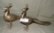 PAIR BRASS STYLE PEACOCK FIGURINES