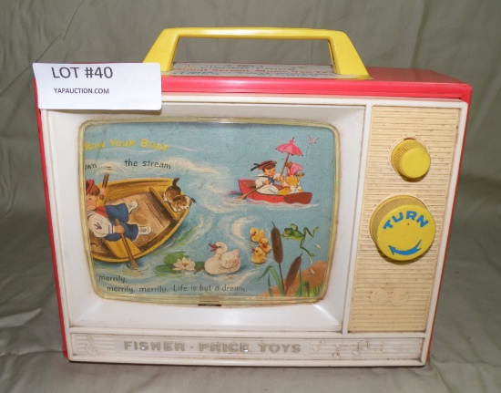 VTG. 1966 FISHER PRICE TOYS PLASTIC TWO TUNE TV TOY