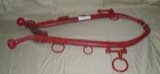 PAIR PRIMITIVE METAL HORSE HAMES