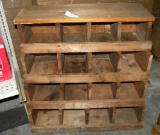 PRIMITIVE WOODEN HARDWARE ORGANIZER - WILL NOT SHIP