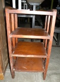 VTG. 4-SHELF WOODEN ORGANIZER TABLE - WILL NOT SHIP