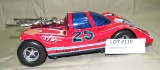 BATTERY OPERATED TIN TOY RACE CAR