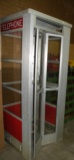CAST ALUMINUM/GLASS TELEPHONE BOOTH - WILL NOT SHIP